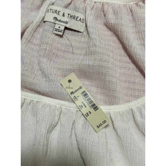 Madewell Blouse Women’s Small White NWT Puff Sleeve Cottagecore Romantic - Picture 4 of 13